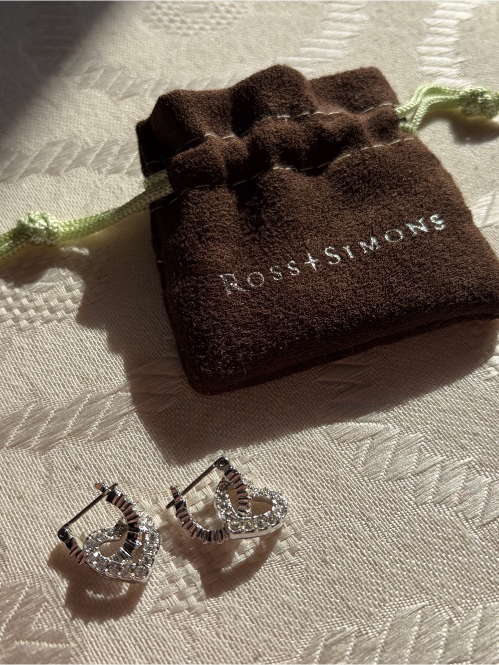 Ross Simons Sterling Silver Heart Earrings